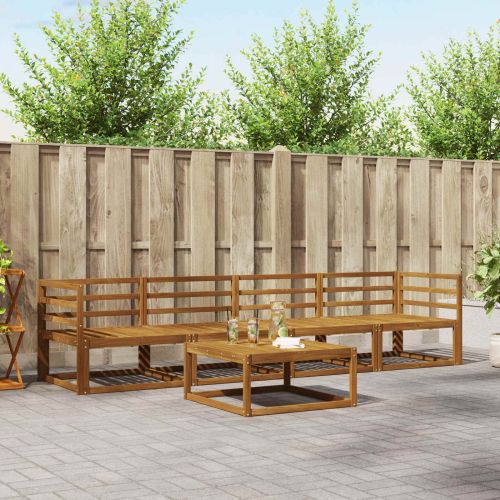 Комплект дивани за открито 5 pcs Естествен