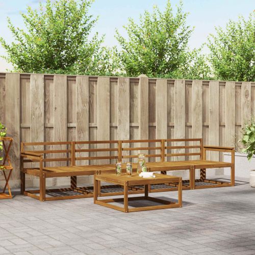 Комплект дивани за открито 5 pcs Естествен