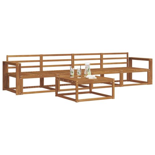 Комплект дивани за открито 5 pcs Естествен