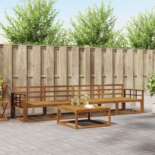 Комплект дивани за открито 5 pcs Естествен