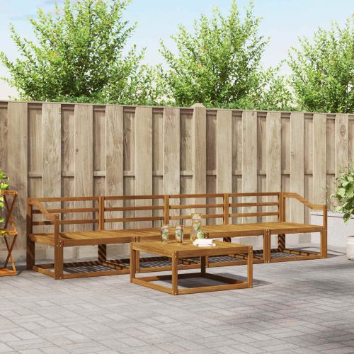 Комплект дивани за открито 5 pcs Естествен