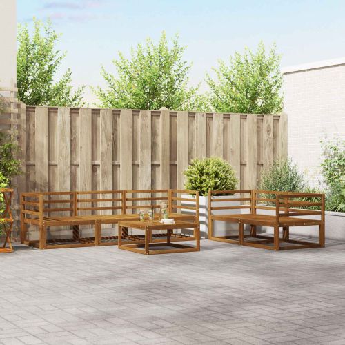 Комплект дивани за открито 6 pcs Естествен