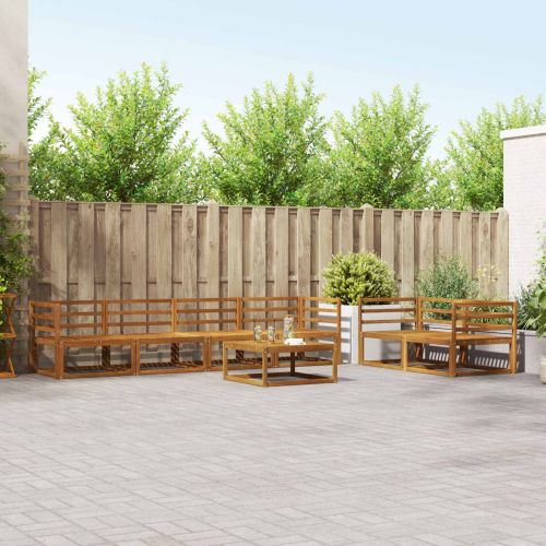 Комплект дивани за открито 7 pcs Естествен