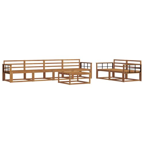 Комплект дивани за открито 7 pcs Естествен