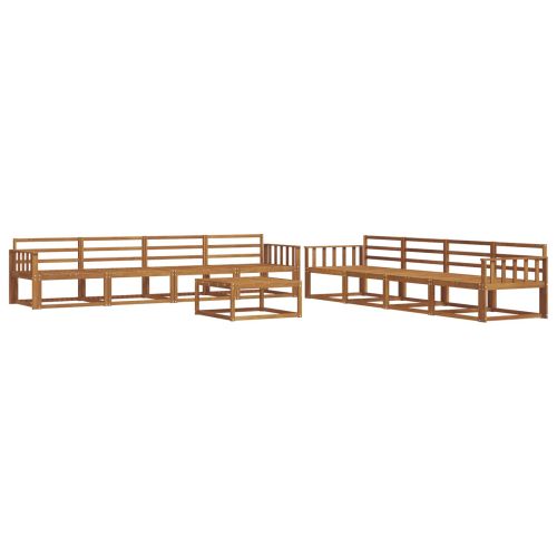 Комплект дивани за открито 9 pcs Естествен