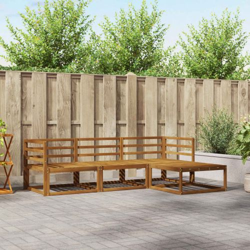 Комплект дивани за открито 4 pcs Естествен