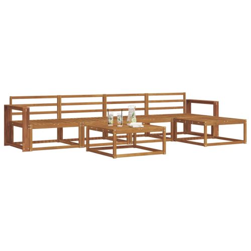 Комплект дивани за открито 6 pcs Естествен