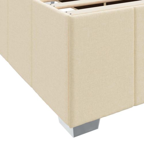 Рамка за легло с матрак Крем 90 x 200 cm текстил