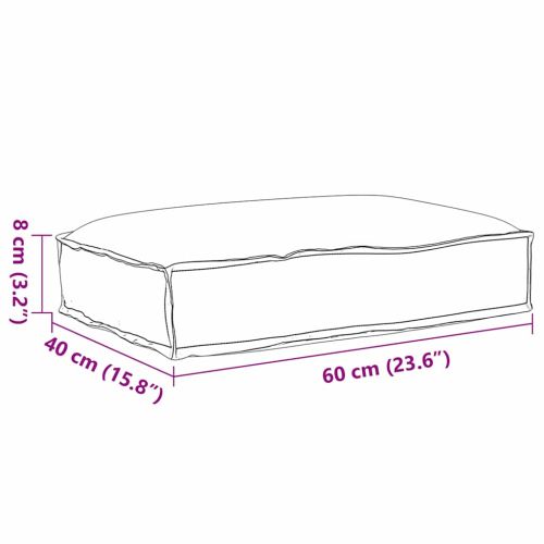 Възглавница Оксфордска тъкан Сиво 60 x 40 x 8 см