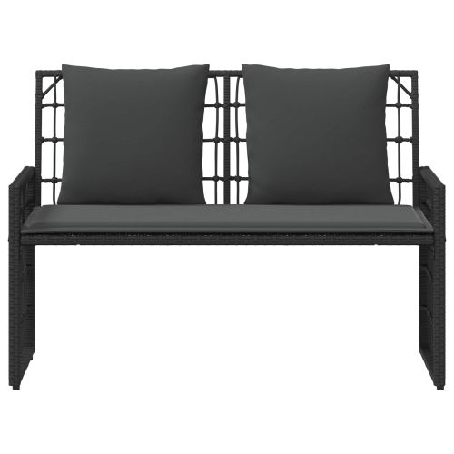 Външна пейка 2 -Seater 116 x 55 x 82 см Стомана и полиратан
