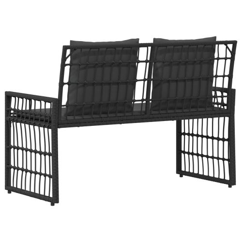 Външна пейка 2 -Seater 116 x 55 x 82 см Стомана и полиратан