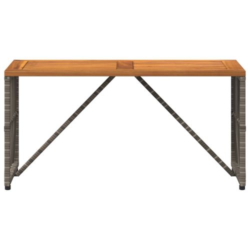Маса за открито Сив 80 x 40 x 40 cm Стомана и полиратан
