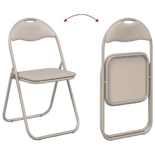 Сгъваем стол 2 pcs Пясък 48 x 43,5 x 81 см Изкуствена