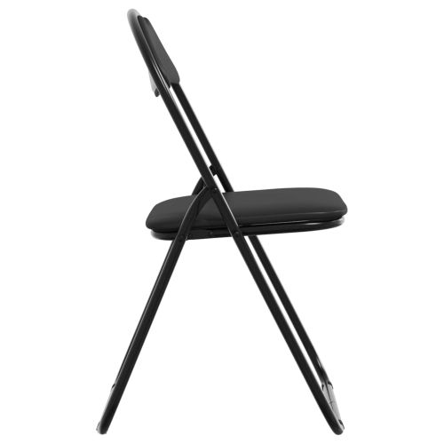Сгъваем стол 2 pcs Черен 48 x 43,5 x 81 см Изкуствена