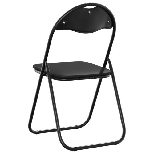 Сгъваем стол 2 pcs Черен 48 x 43,5 x 81 см Изкуствена