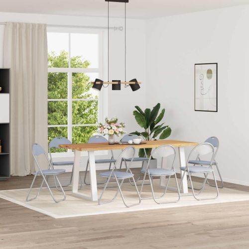 Сгъваем стол 8 pcs Сив 48 x 43,5 x 81 см Изкуствена