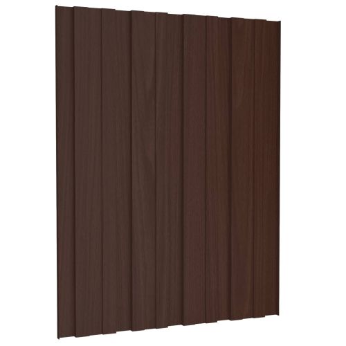 Покривен панел 36 pcs Кафяво 60 x 45 cm Поцинкована стомана
