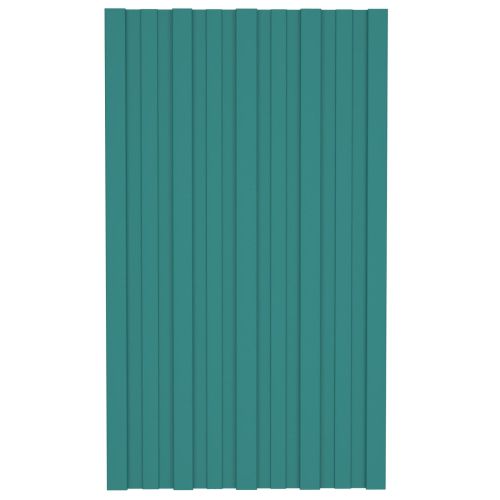 Покривен панел 36 pcs Зелено 80 x 45 cm Поцинкована стомана