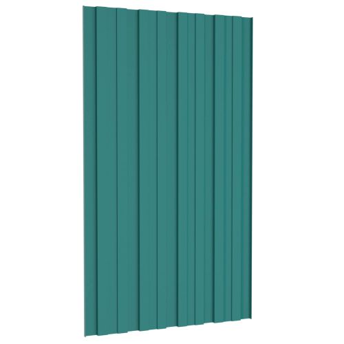 Покривен панел 36 pcs Зелено 80 x 45 cm Поцинкована стомана