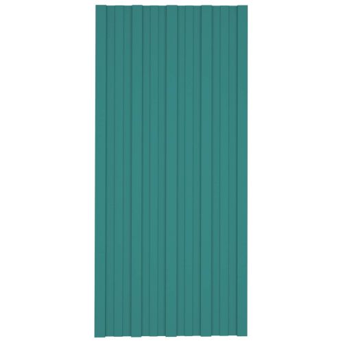 Покривен панел 36 pcs Зелено 100 x 45 cm Поцинкована стомана