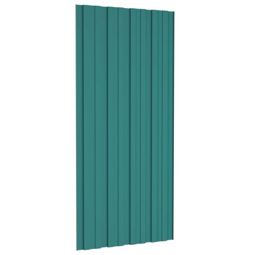 Покривен панел 36 pcs Зелено 100 x 45 cm Поцинкована стомана