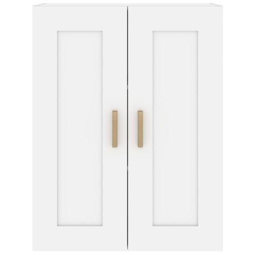 Стенен шкаф, бял, 69,5x32,5x90 см, инженерно дърво