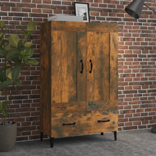 Висок шкаф, опушен дъб, 70x31x115 см, инженерно дърво