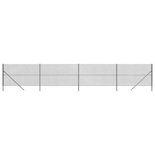 Плетена оградна мрежа, антрацит, 2x10 м