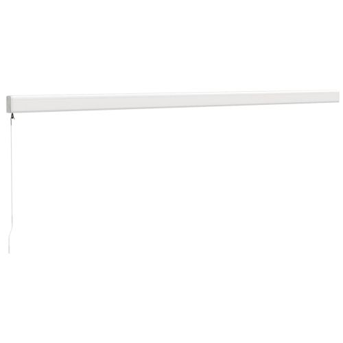 Прибираща се тента жълто и бяло 5x3 м плат и алуминий