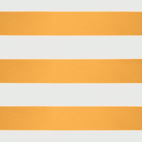 Прибираща се тента жълто и бяло 5x3 м плат и алуминий