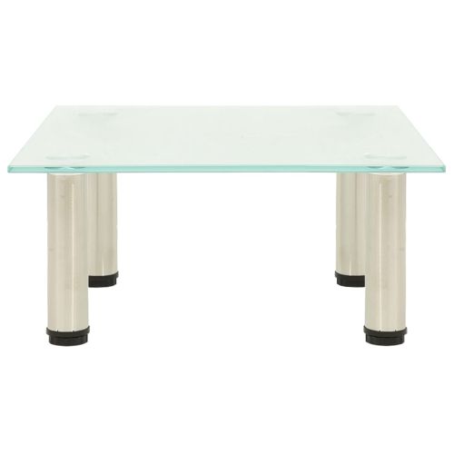 322759 TV Stand Frosted 40x35x17 cm Tempered Glass