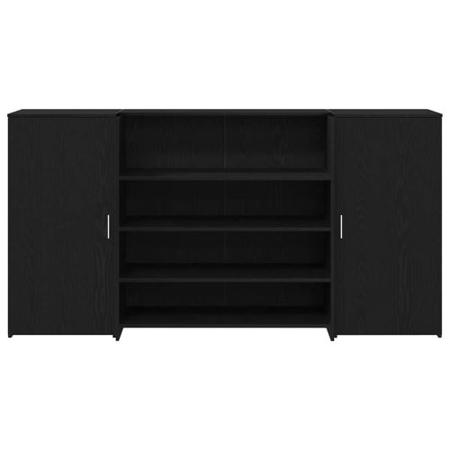 Рецепционно бюро, черен дъб, 200x50x103,5 см, инженерно дърво