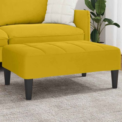 Табуретка, жълта, 77x55x31 см, кадифе