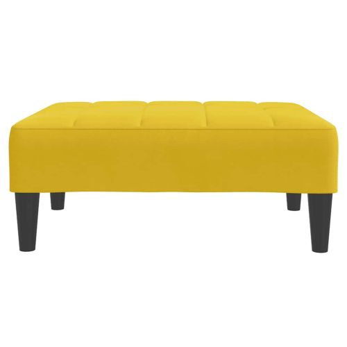 Табуретка, жълта, 77x55x31 см, кадифе
