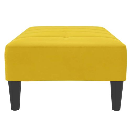 Табуретка, жълта, 77x55x31 см, кадифе
