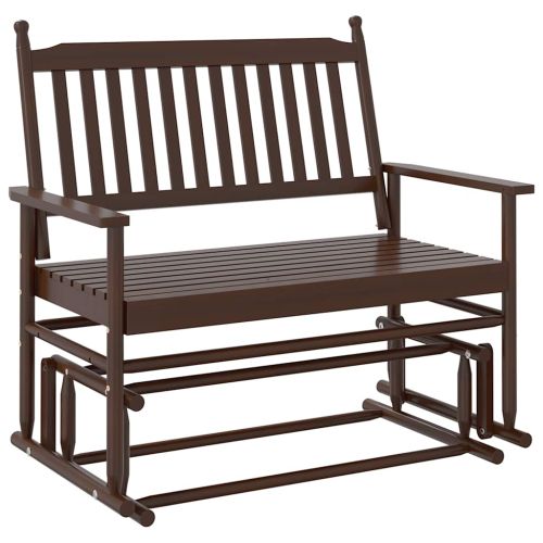 Пейка планер, кафява, 118x70x104,5 см, масивна дървесина топола