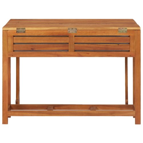 Градинска маса кашпа с 2 бистро стола акациево дърво масив