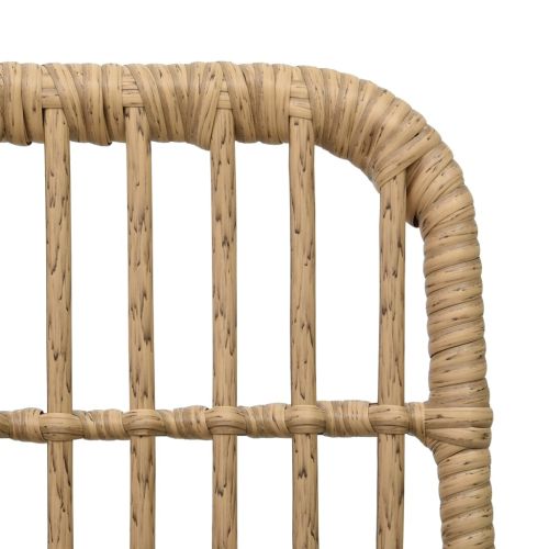 Градински столове, 2 бр, полиратан, дъб