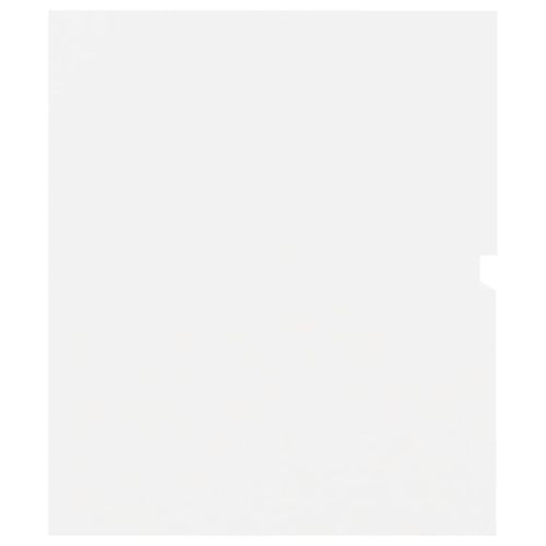 Долен шкаф за мивка, бял, 60x38,5x45 см, инженерно дърво