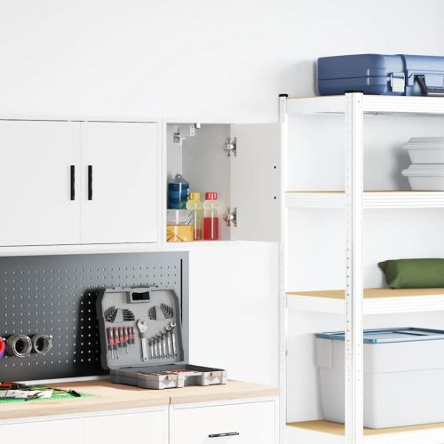 гараж стена кабинет бял инженерна дървесина