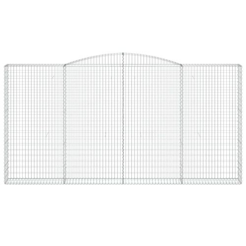 Дъговидна габионна кошница 400x30x200/220 см поцинковано желязо