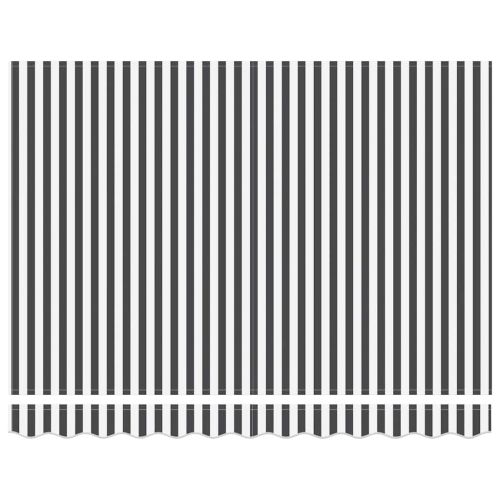 Прибираща се тента, антрацит и бяло, 3x2,5 м, плат и алуминий