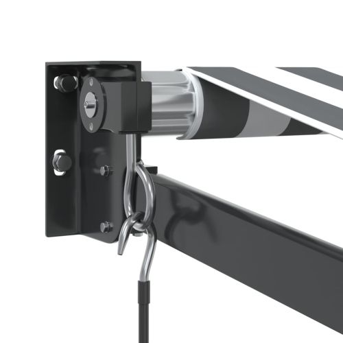 Прибираща се тента антрацит и бяло 3,5x2,5 м плат и алуминий