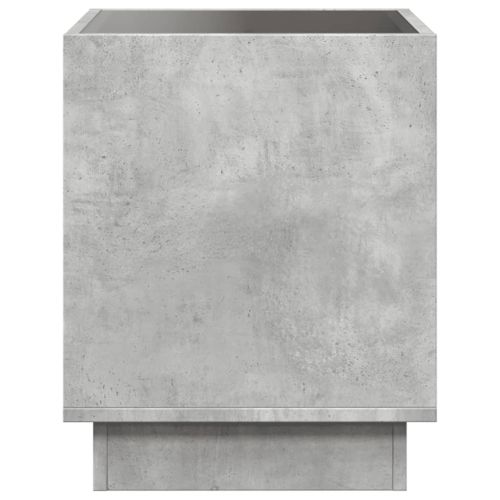 Нощна масичка с Infinity LED, бетонно сива, 40x40x50 см