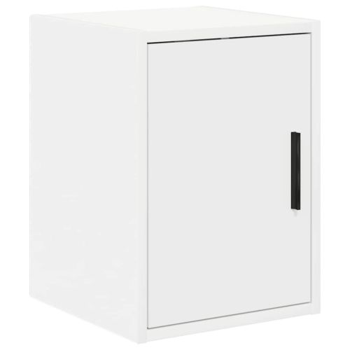 гаражни шкафове, 2 бр, бели, инженерно дърво