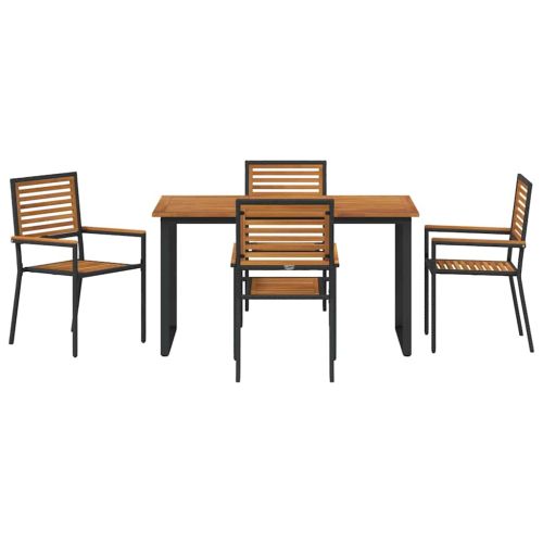 Комплект за хранене в градината 5 pcs Черно