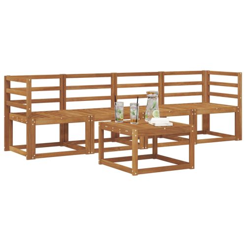 Комплект дивани за открито 5 pcs Естествен