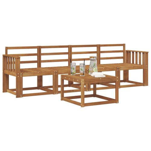 Комплект дивани за открито 5 pcs Естествен