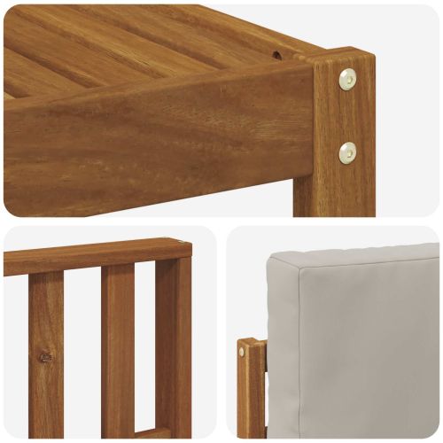 Комплект дивани за открито 5 pcs Естествено и светло сиво