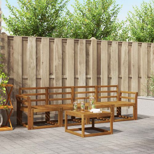 Комплект дивани за открито 5 pcs Естествен